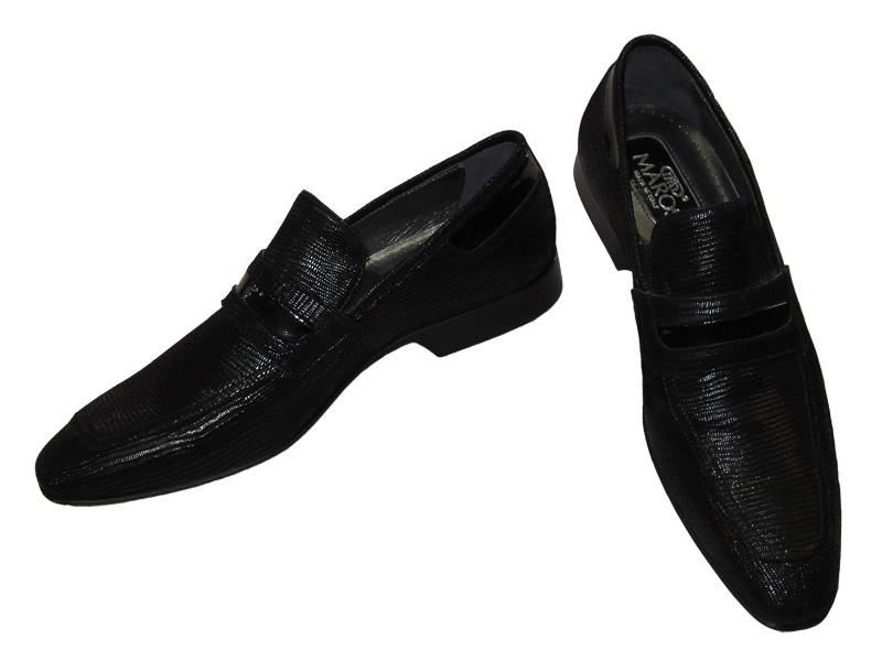Туфли итальянские мужские MAROS черные (лазерный крек)