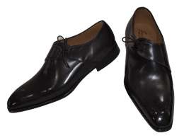 Туфли итальянские мужские FRANCESCO BENIGNO черные с шнуровкой
