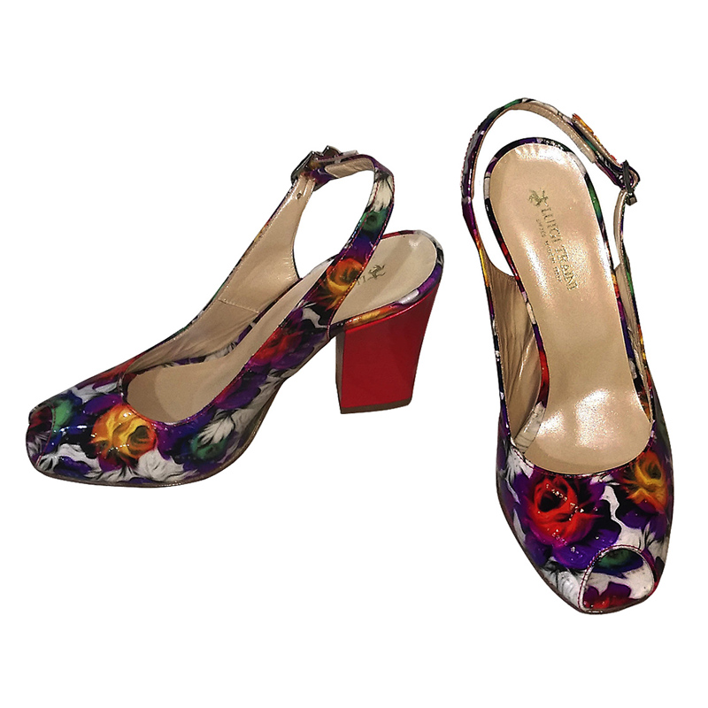 Туфли босоножки женские итальянские цветные LUIGI TRAINI