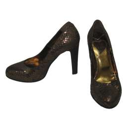 Туфли женские вечерние итальянские цвет темное золото RENZONI