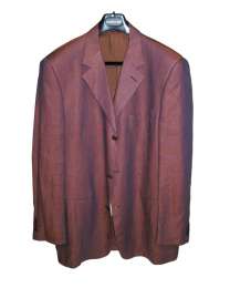 CERRUTI 1881 льняной мужской итальянский пиджак темно терракотовый